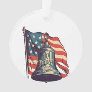 Let Freedom Ring Funny Sloth Ornament