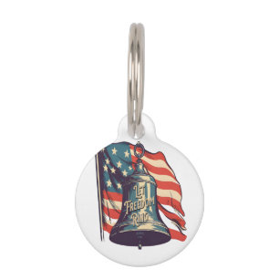 Let Freedom Ring Funny Sloth Pet Tag