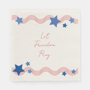 Let Freedom Ring July 4th Party Napkin