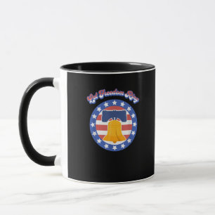Let Freedom Ring July 4th Saying American Flag Mug