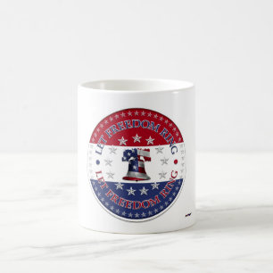 Let Freedom Ring Liberty Bell 13 & 50 Stars round Coffee Mug