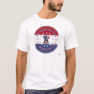 Let Freedom Ring Liberty Bell 13 & 50 Stars round T-Shirt