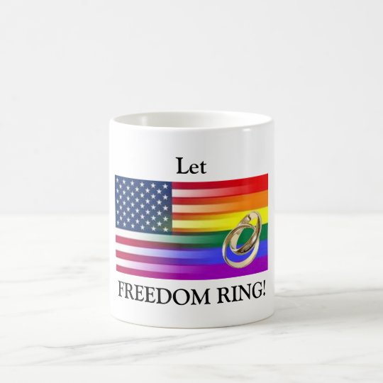 let freedom ring marriage equality coffee mug