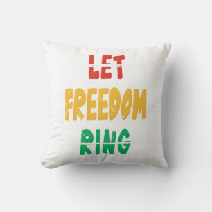 Let Freedom Ring, MLK Quote, Black History Cushion