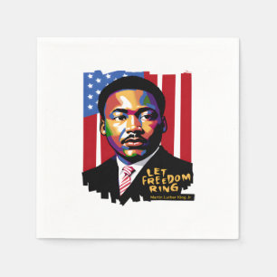 Let Freedom Ring, MLK Quote, Black History Napkin