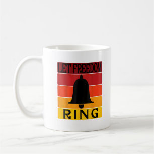 Let Freedom Ring Retro Sunset Bell Coffee Mug