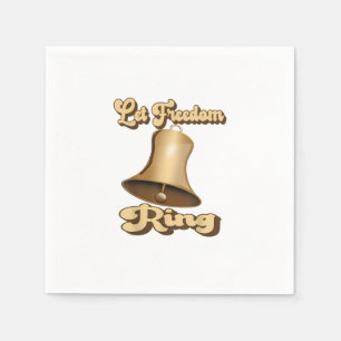 Let Freedom Ring Retro Vintage Bell Napkin