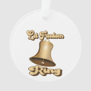 Let Freedom Ring Retro Vintage Bell Ornament