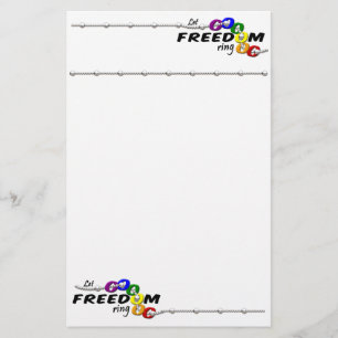 Let Freedom Ring stationary, customise Stationery