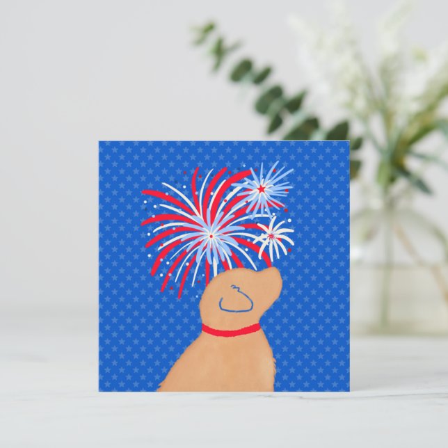 Let Freedom Ring Yellow Dog Note Cards (Standing Front)