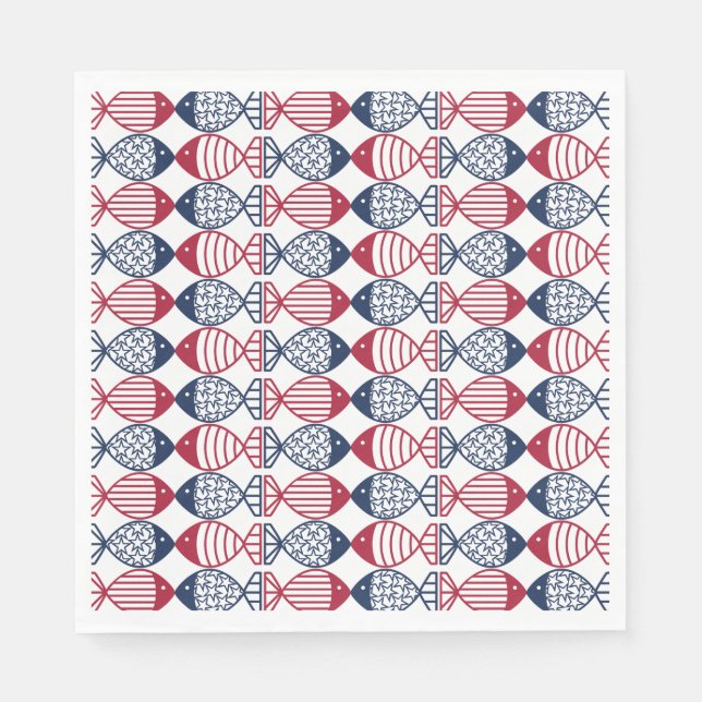 Let Freedom Stream! Patriotic Invitation Napkin (Front)