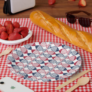 Let Freedom Stream! Patriotic Invitation Paper Plate