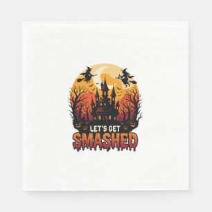Let Get Smashed Halloween Haunted Castle Witches P Napkin