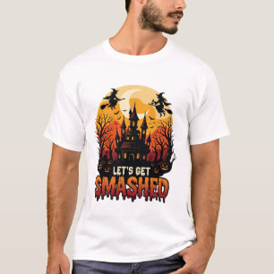 Let Get Smashed Halloween Haunted Castle Witches P T-Shirt