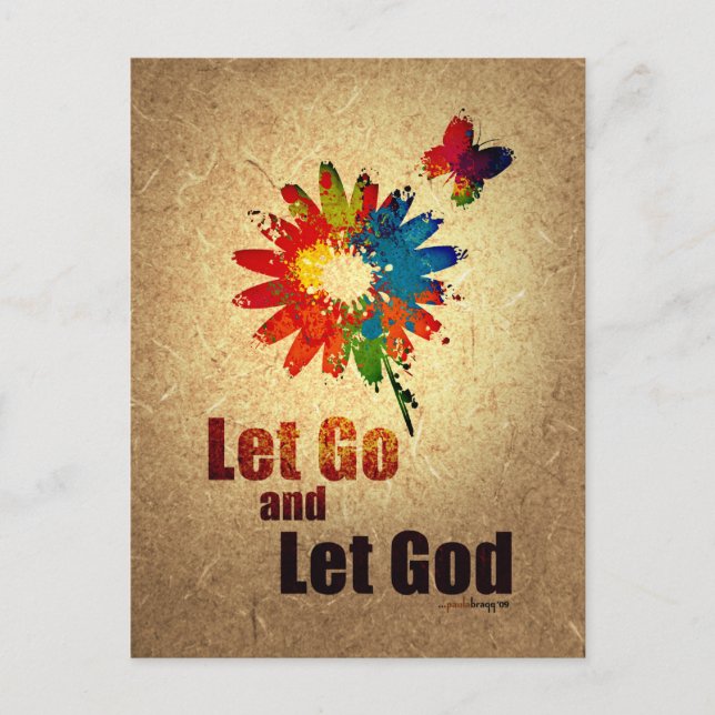 Let Go and Let God (12 step recovery program) Postcard (Front)