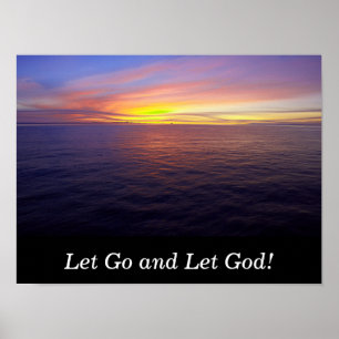 Let Go and Let God - art poster