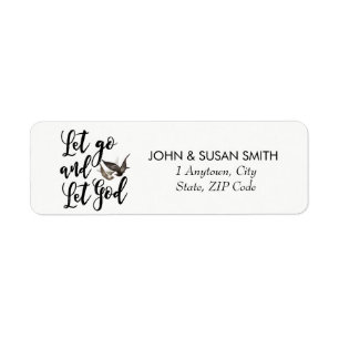 let go and let god faith return address labels