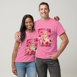 Let Go and Let God Floral Pink Red T-Shirt