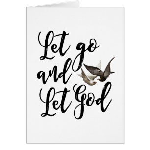 Let go and let God scripture bible quote card