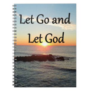 LET GO AND LET GOD SUNRISE PHOTO NOTEBOOK