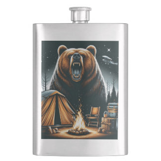 Let go camping Zippo Lighter Hip Flask