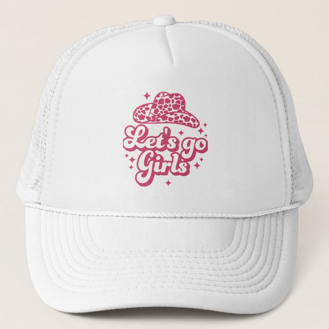 Let Go Girls Bachelorette Party Trucker Hat (Front)