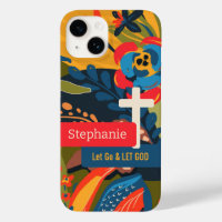 Let Go Let God Bold Abstract Floral