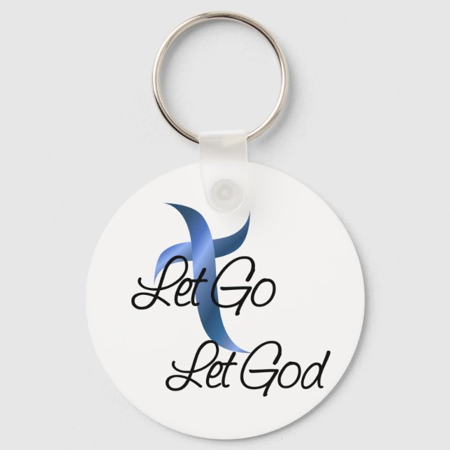 Let Go Let God Christian Key Ring (Front)