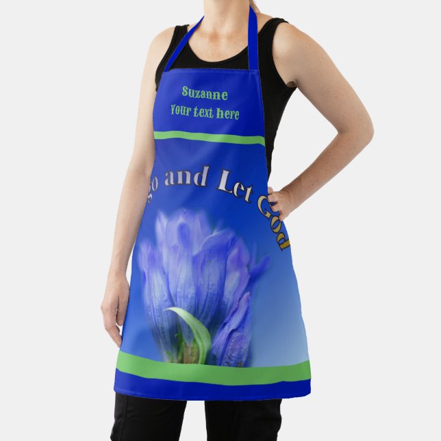 Let Go Let God Inspirational Personalised Apron (Insitu)