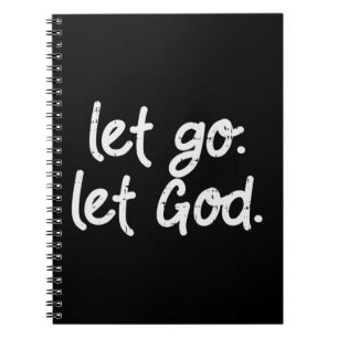 Let Go Let God Jesus Faith Quote Religious Christi Notebook