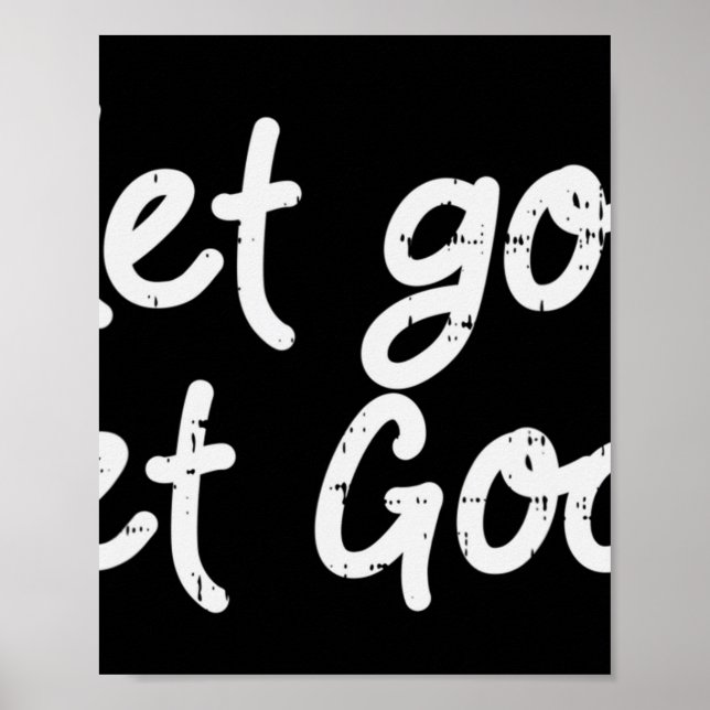 Let Go Let God Jesus Faith Quote Religious Christi Poster (Front)