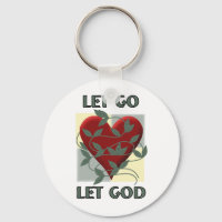 Let Go Let God Recovery Slogan Quote Red Heart