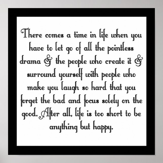 Let go of drama poster (Front)