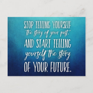 Let Go of Your Past Motivational Quote Postcard