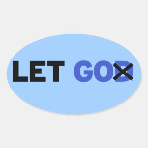 Let go oval sticker