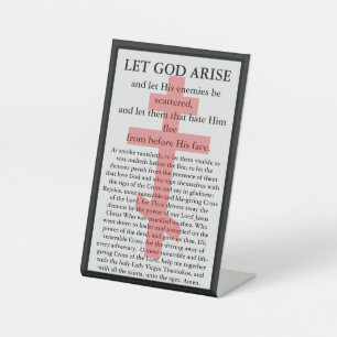 Let God Arise Orthodox prayer card Pedestal Sign