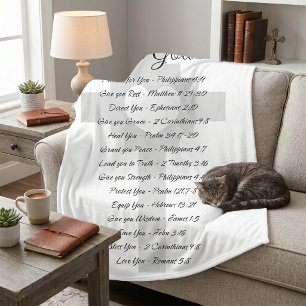 Let God scripture inspiration Fleece Blanket