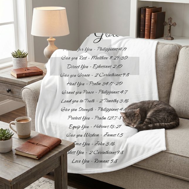Let God scripture inspiration Fleece Blanket (Creator Uploaded)