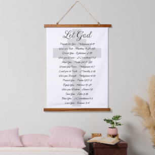 Let God scripture inspiration Hanging Tapestry