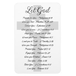 Let God scripture inspiration Magnet
