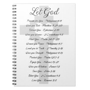 Let God scripture inspiration Notebook