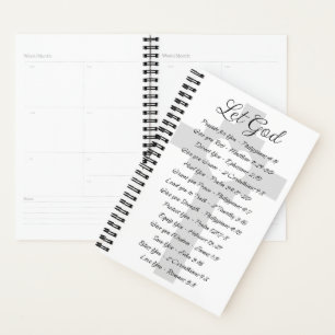 Let God scripture inspiration Planner