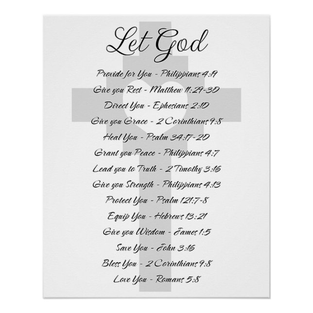 Let God scripture inspiration Poster (Front)
