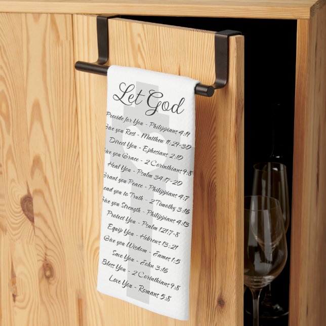 Let God scripture inspiration Tea Towel (Thirds Fold)