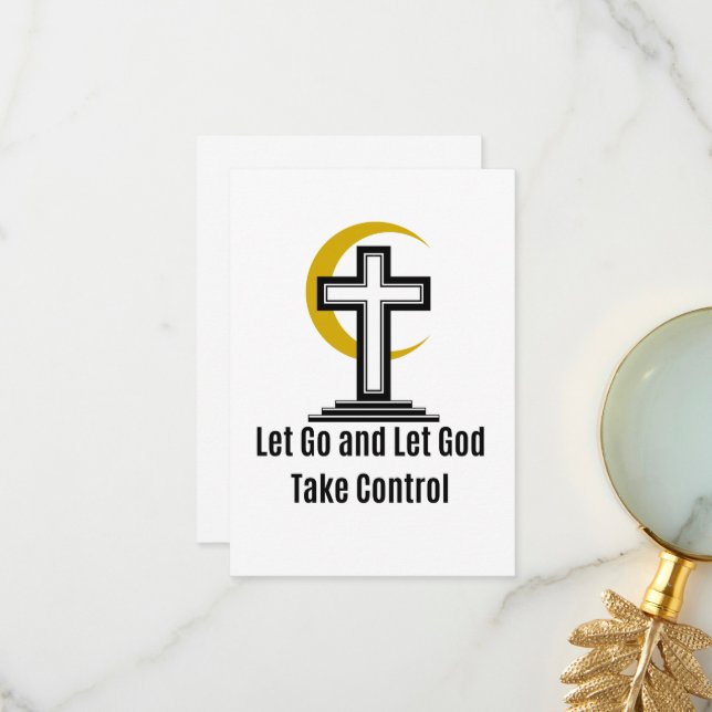 Let God Take Control  Thank You Card (Front/Back In Situ)