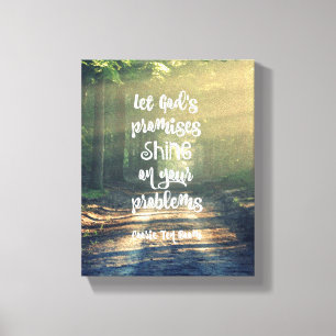 Let God's Promises Shine on Problems Quote Canvas Print