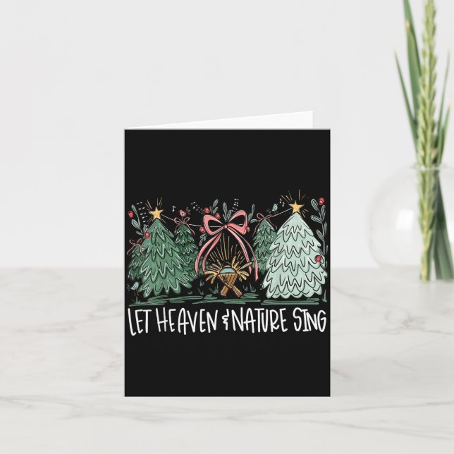 Let Heaven &amp; Nature Sing Christmas Baby Jesus  Card (Front)