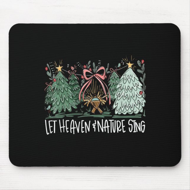 Let Heaven &amp; Nature Sing Christmas Baby Jesus  Mouse Mat (Front)