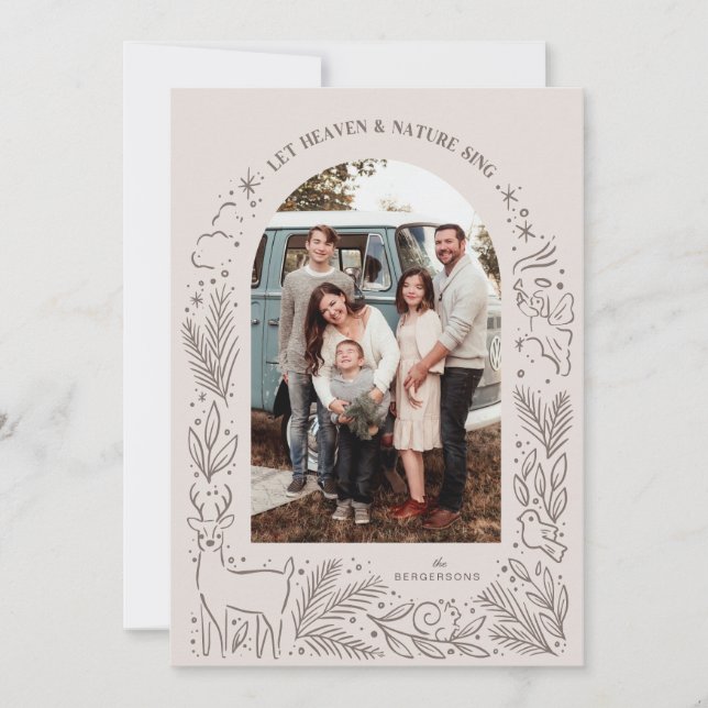 Let Heaven an Nature Sing Holiday Card (Front)