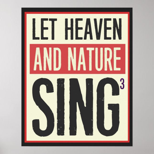 Let Heaven and Nature Sing Vintage Poster (Front)